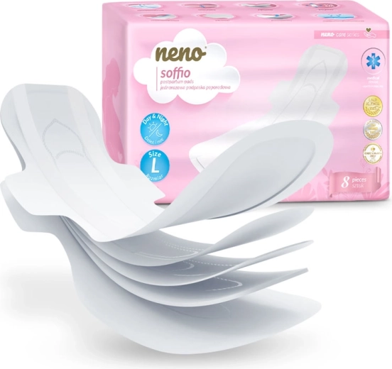 Neno serviettes post-partum avec ailettes Soffio, 8 pcs