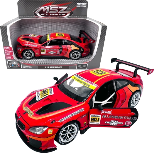 Modèle en métal BMW M6 GT3 1:24 rouge