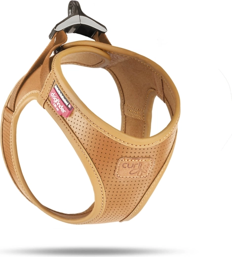 Curli dog harness made of apple leather, brown XS (3–5 kg)