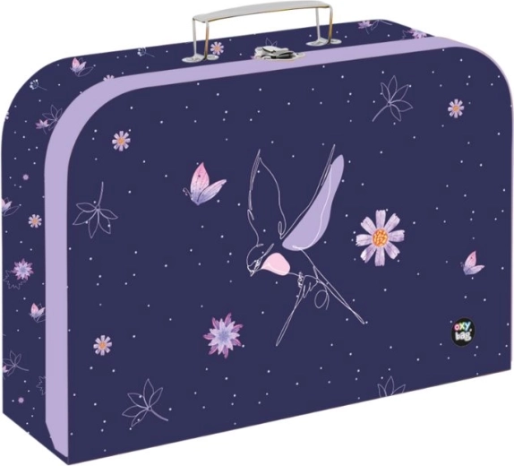 Valisette pour enfants en carton laminé Flowers 34 cm