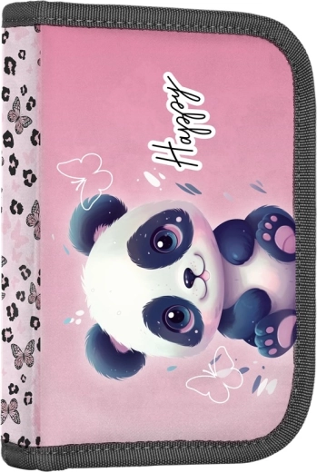 Trousse scolaire à 2 rabats Panda, vide