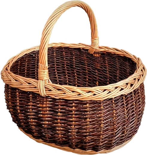 Grand panier en osier verni pour voiture 45 × 35 × 40 cm