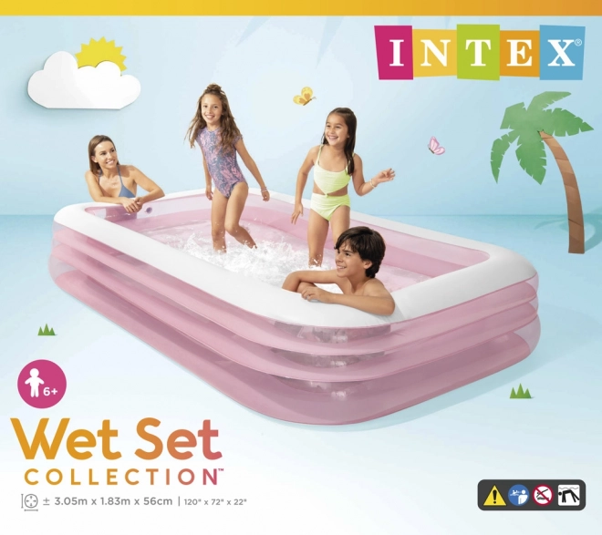 Inflatable Family Pool 305 × 183 × 56 cm, 1050 l