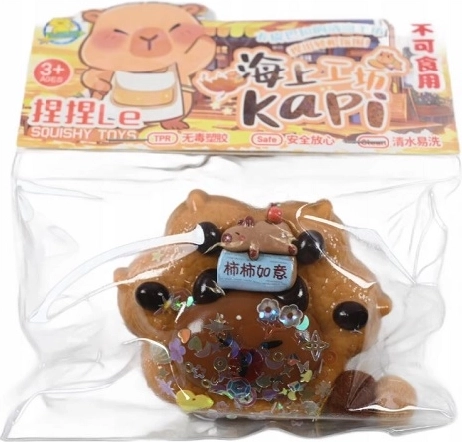 Jouet anti-stress à presser Capybara (présentoir 12 pcs)