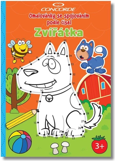 Coloriages point à point par numéros CONCORDE – animaux