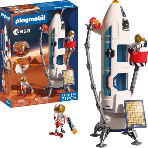 Playmobil ESA Mars Research Rocket with Astronauts and Accessories, 71 pieces
