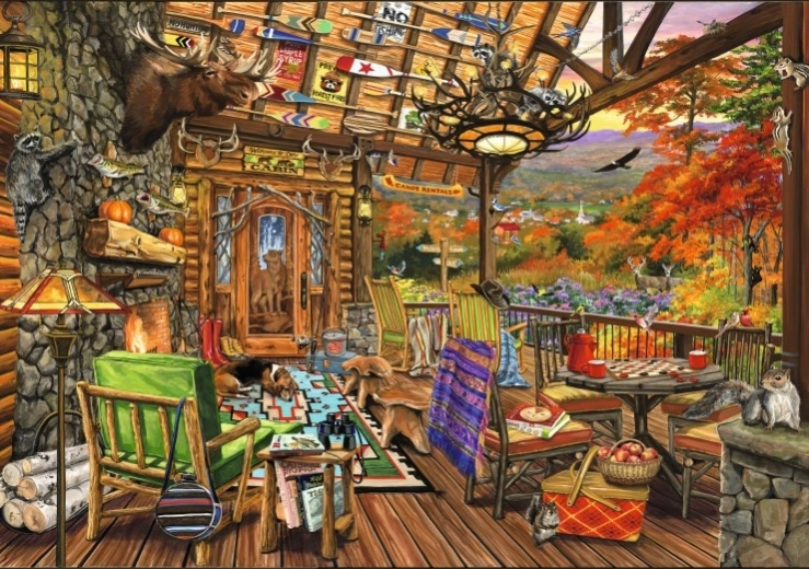 BLUEBIRD puzzel Adirondack-veranda 2000 stukjes