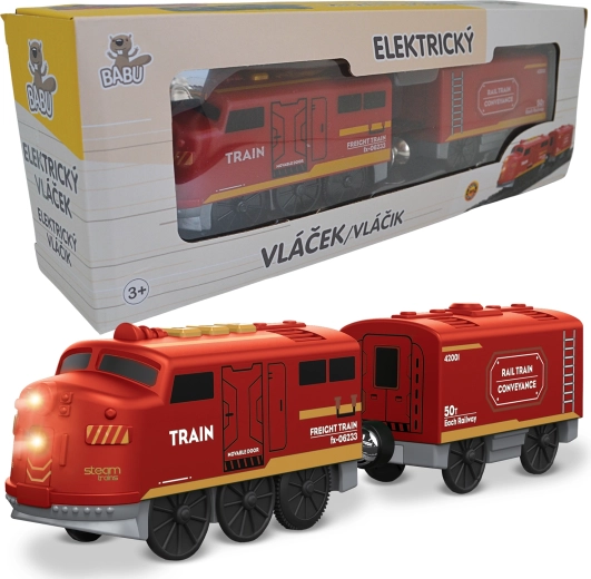 Babu electric red train – set of 2