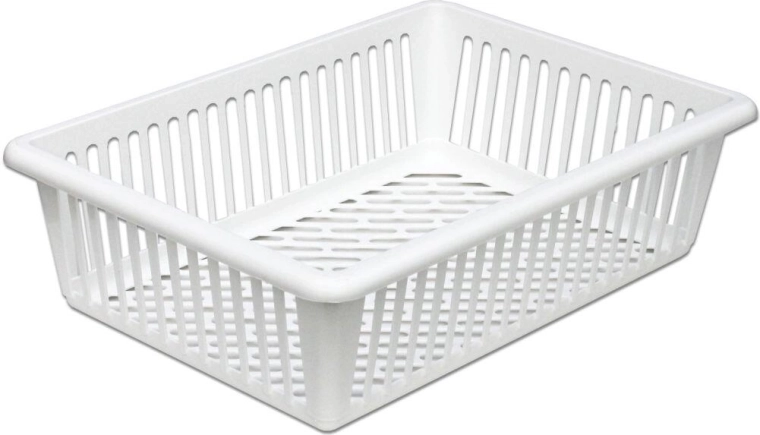 HANDY Plastic Storage Basket 40 × 28 × 11 cm, color mix