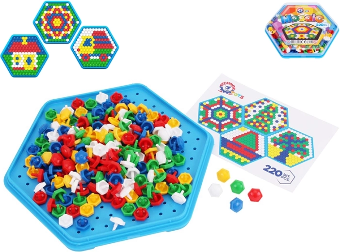 Mozaïek Zeshoek 220 stuks met transparant deksel