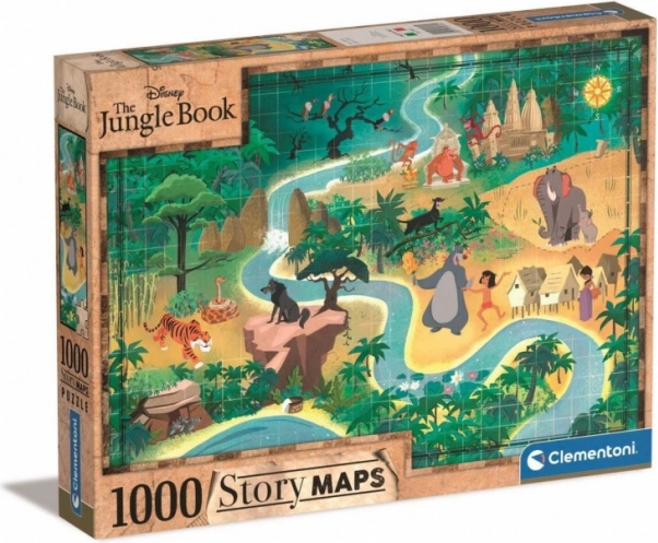 Puzzle Story Maps: The Jungle Book - 1000 pieces