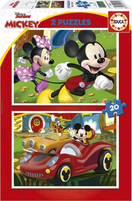 Puzzle MICKEY MOUSE – Amusement Park 2×20 pieces EDUCA