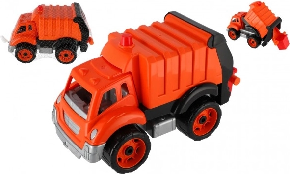 Camion-benne des éboueurs en plastique à roue libre en filet 20 × 20 × 33 cm