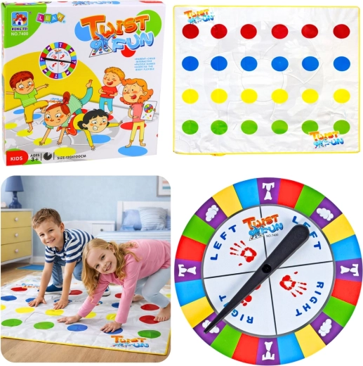 Family movement game Twist Fun – colorful mat with spinners