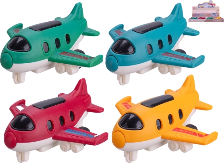 Trekauto-vliegtuig 9,5 cm – duurzame plastic speelgoed voor kinderen