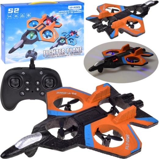 Drone RC avec éclairage LED et flips à 360° pour débutants