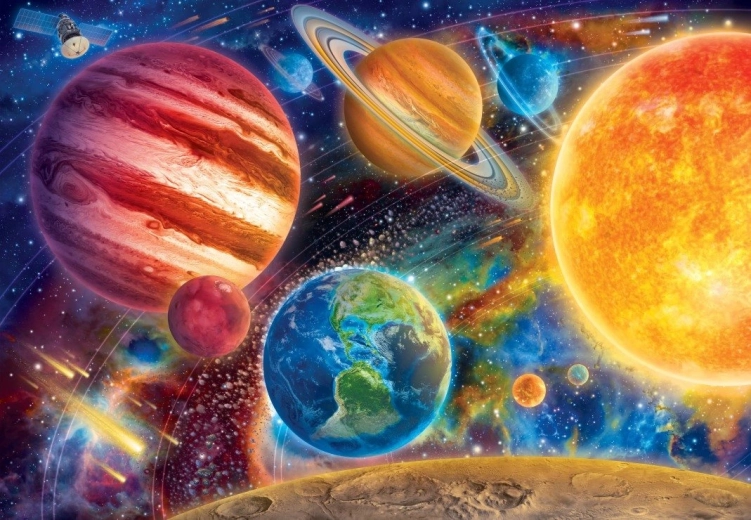 Puzzle Stunning Solar System 1000 Pieces BLUEBIRD