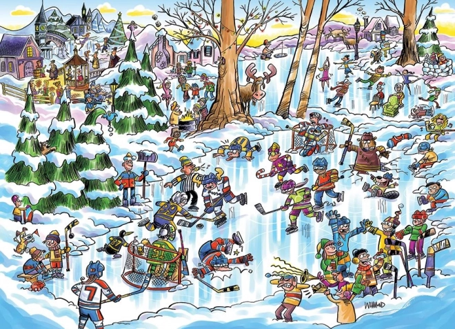 Puzzle DoodleTown: Hockey Town - 1000 pieces