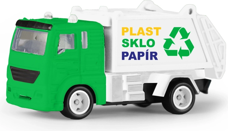 Petite benne à ordures en métal 7 cm avec benne ouvrante