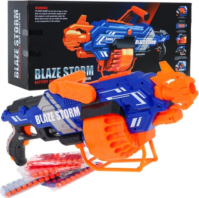 Grote automatische blaster BLAZE STORM, 40 schuimpijltjes, 8+