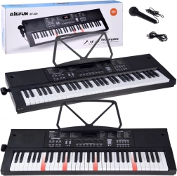 Electronic Keyboard Instrument, 61 Keys with Backlighting and Microphone