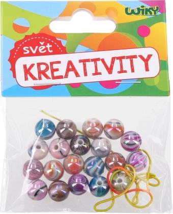 Gekleurde kralen aan een koord