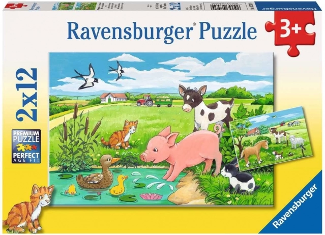 Ravensburger puzzle Animal Babies 2×12 pieces