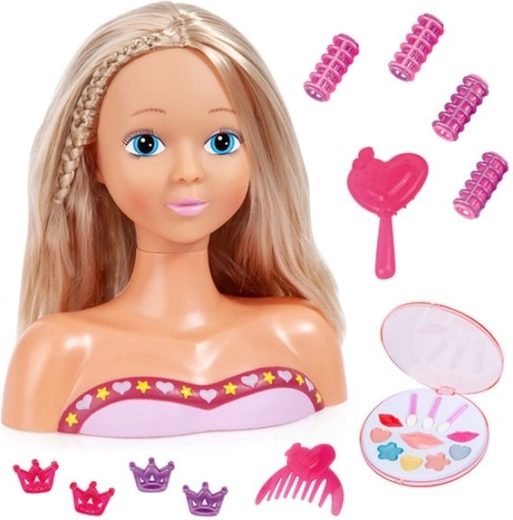 Bayer Top Model styling head with cosmetics