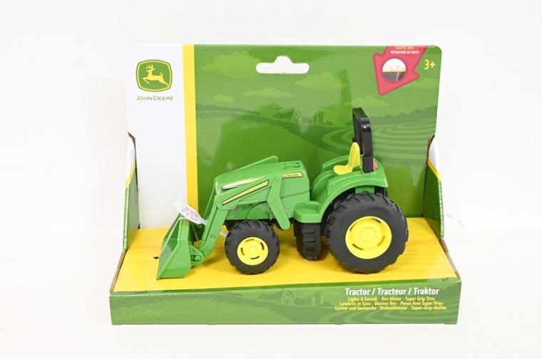 Tomy John Deere mini tracteur avec godet avant, lumières et sons