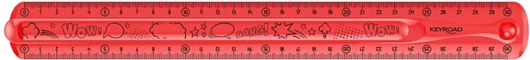 KEYROAD Flexi 30 cm Ruler red