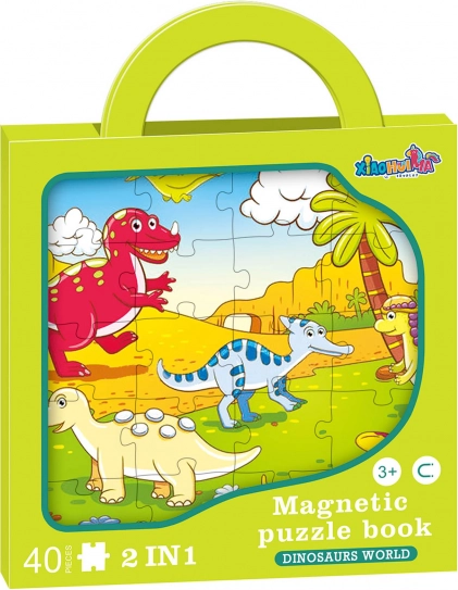 Magnetic Puzzle Dinosaurs 2-in-1 – 40 Pieces