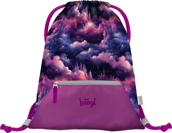 Baagl drawstring bag with pocket Unicorn Kingdom