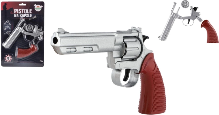 pistolet à capsules en métal – revolver 8 coups 22 cm