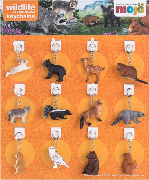 MOJO display sleutelhangers – bosdieren (36 stuks)