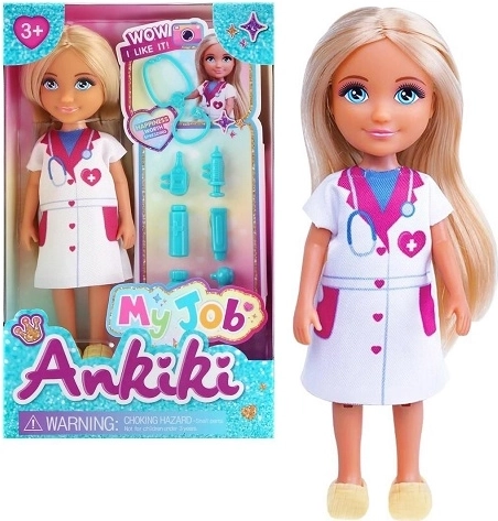 Poupée docteure avec accessoires médicaux