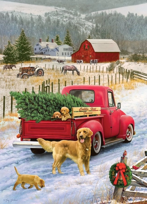 Puzzle Christmas on the Farm 1000 pieces Cobble Hill