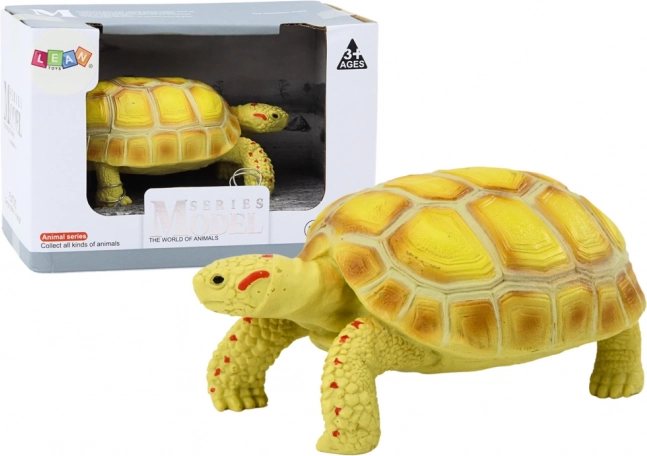 Realistic collectible land tortoise figurine – yellow