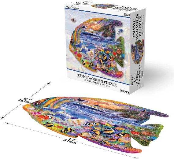 Prime 3D Holzpuzzle Fisch – 200 Teile