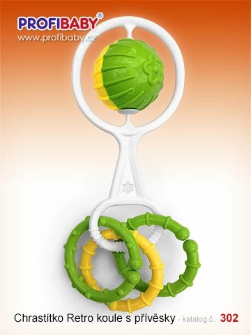 Retro rattle with pendants