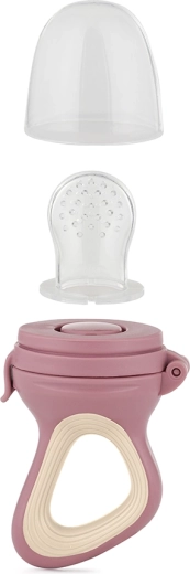 Petite&Mars tétine d’alimentation en silicone Fruzi rose & sand 6 m+