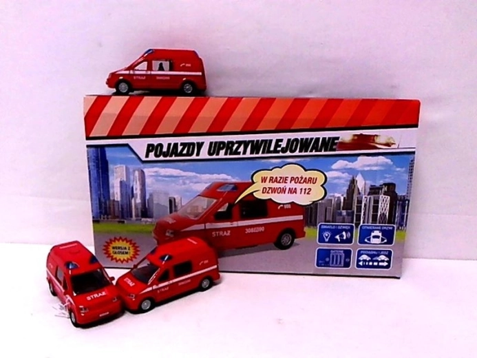 Brandweerbus met geluid 14 cm