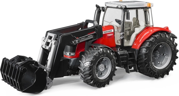 Tractor Bruder Massey Ferguson 7624 met voorlader
