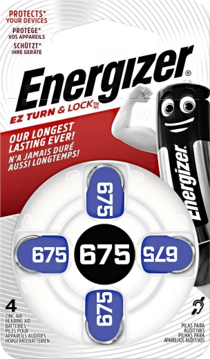 Knopfzellen für Hörgeräte 675, 1,4 V (4 Stk) Energizer