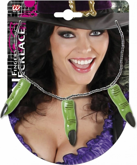 Collier d’horreur effrayant avec doigts