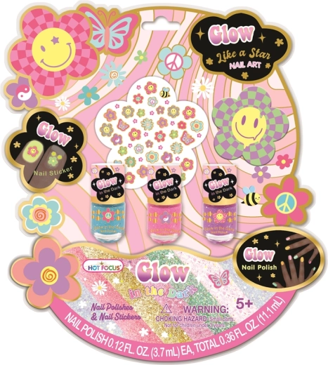 Set mit Nagellacken und Nagelstickern für Kinder