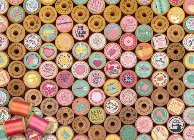 Puzzle cobble hill cheerful sewing 500 pieces