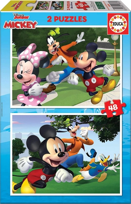 Puzzle Mickey and Friends 2x48 Pieces