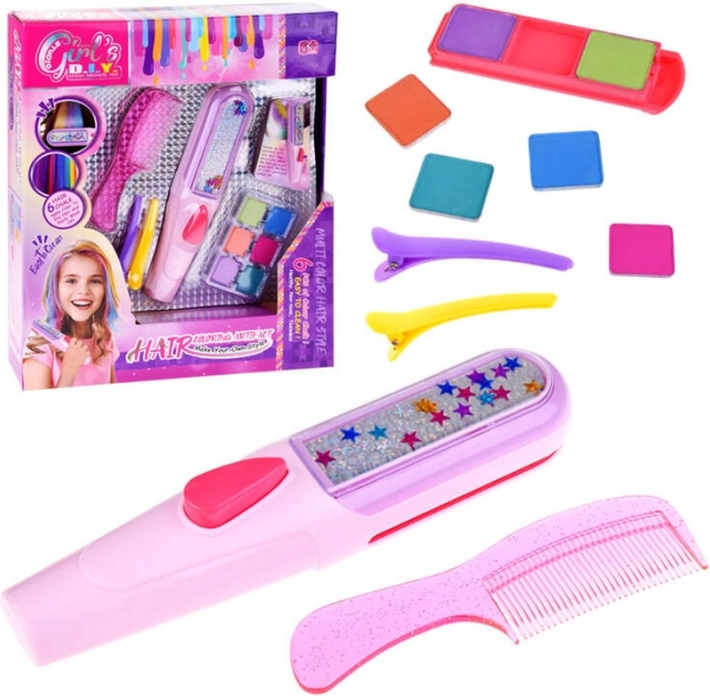 Krijt voor haar kleurrijke set