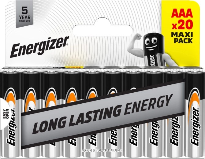 Energizer Everyday AAA piles alcalines, 20 pcs