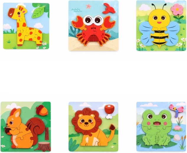 Wooden Animal Puzzle 15 × 15 cm